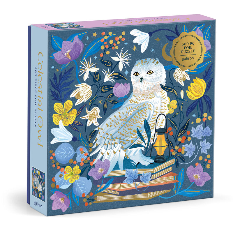 Galison | 500 Pieces | Celestial Owl Foil Puzzle