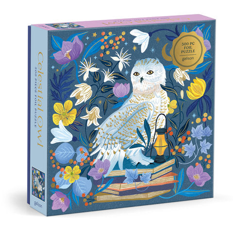 Galison | 500 Pieces | Celestial Owl Foil Puzzle