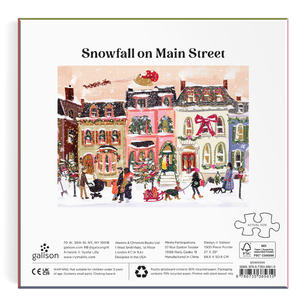 Galison | 1000 Pieces | Snowfall on Main Street