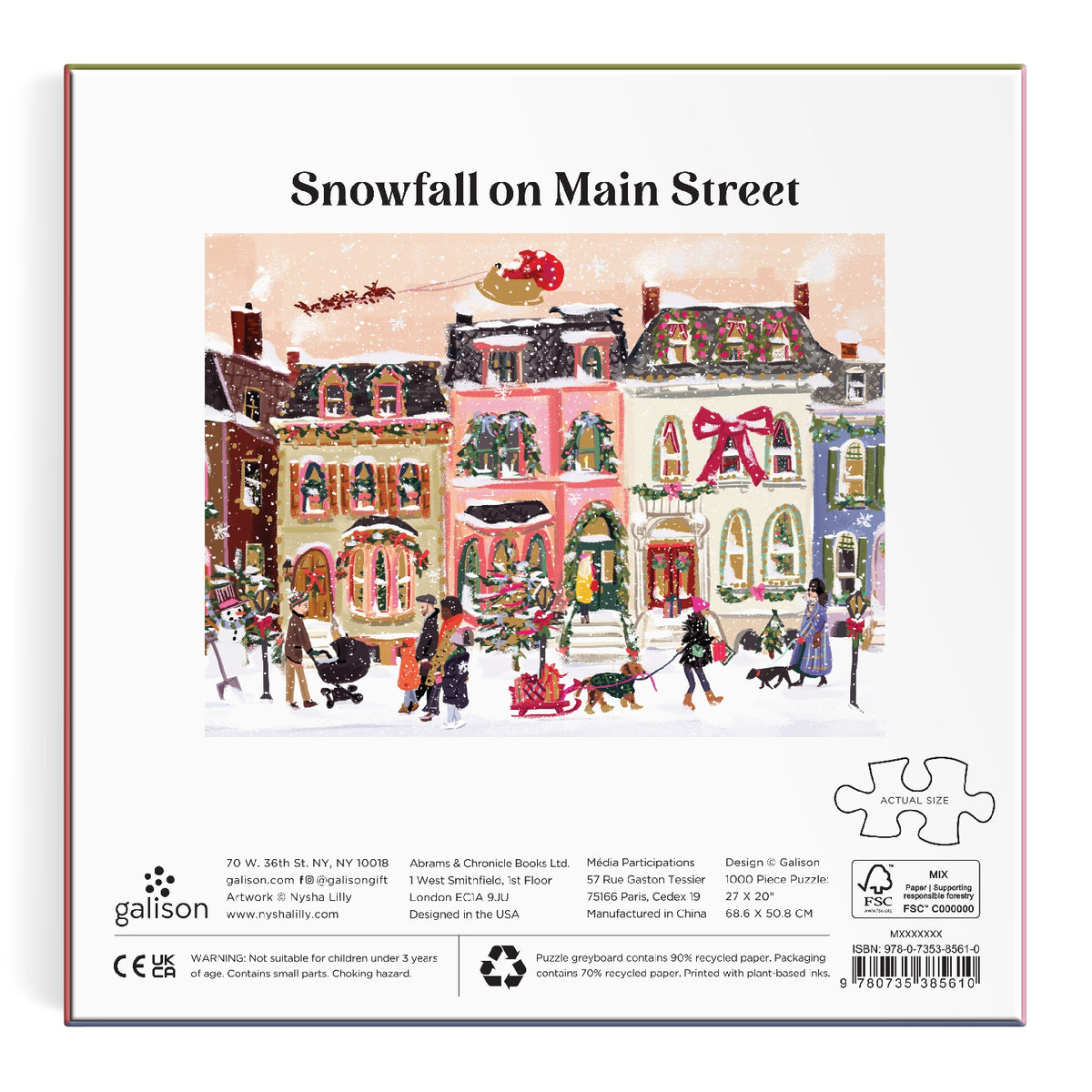 Galison | 1000 Pieces | Snowfall on Main Street