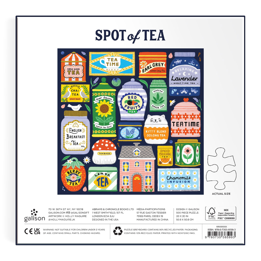 Galison | 500 Pieces | Spot Of Tea Puzzle