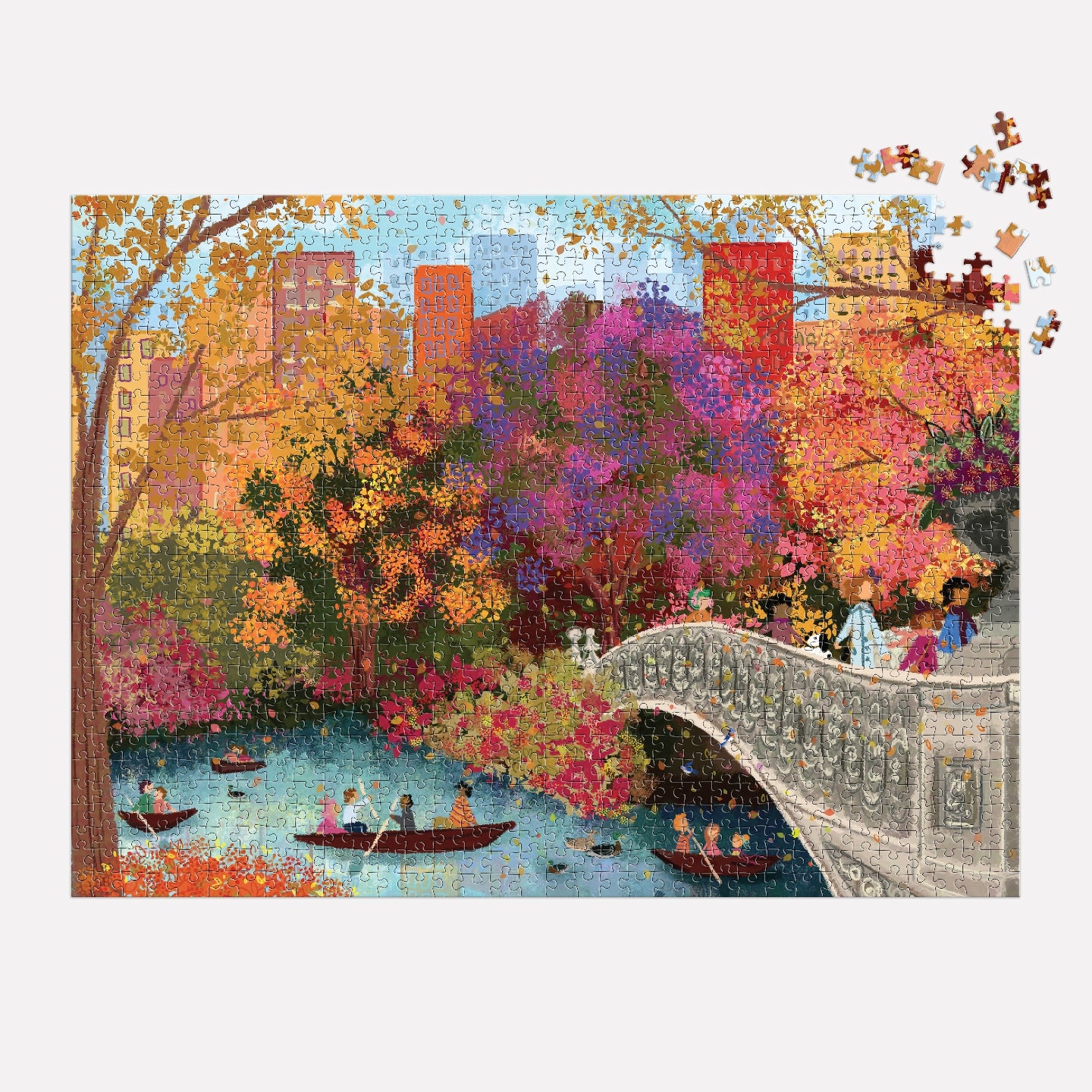 Galison | 1000 Pieces | Autumn on Bow Bridge Puzzle