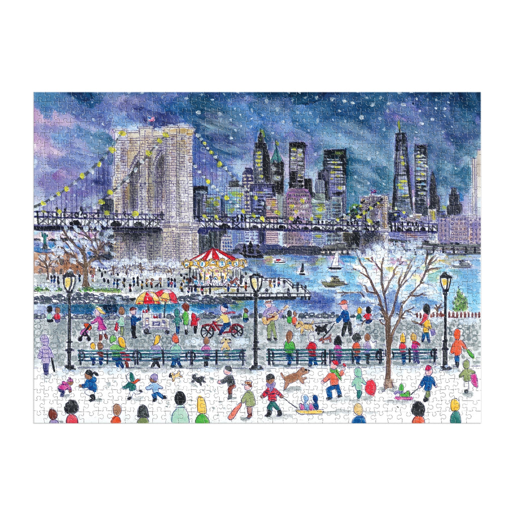 Galison | 1000 Pieces | Snowfall Over New York City Puzzle