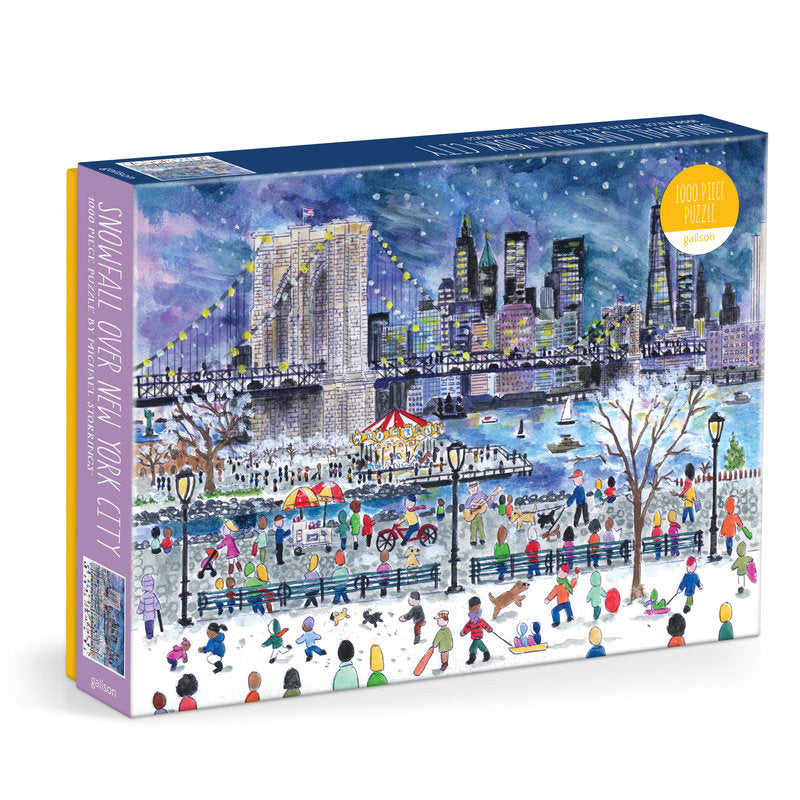 Galison | 1000 Pieces | Snowfall Over New York City Puzzle
