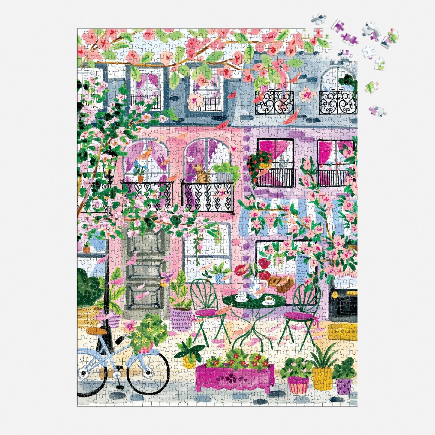 Galison | 1000 Pieces | Cherry Lane Blossoms Puzzle