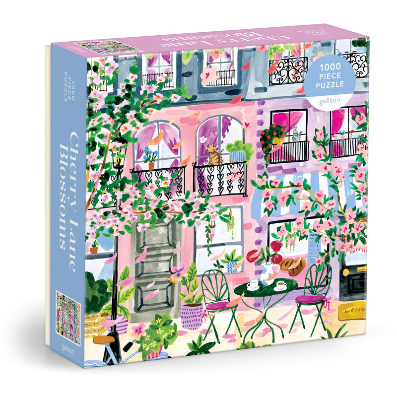 Galison | 1000 Pieces | Cherry Lane Blossoms Puzzle