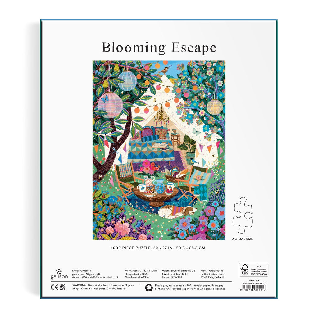 Galison | 1000 Pieces | Blooming Escape Puzzle