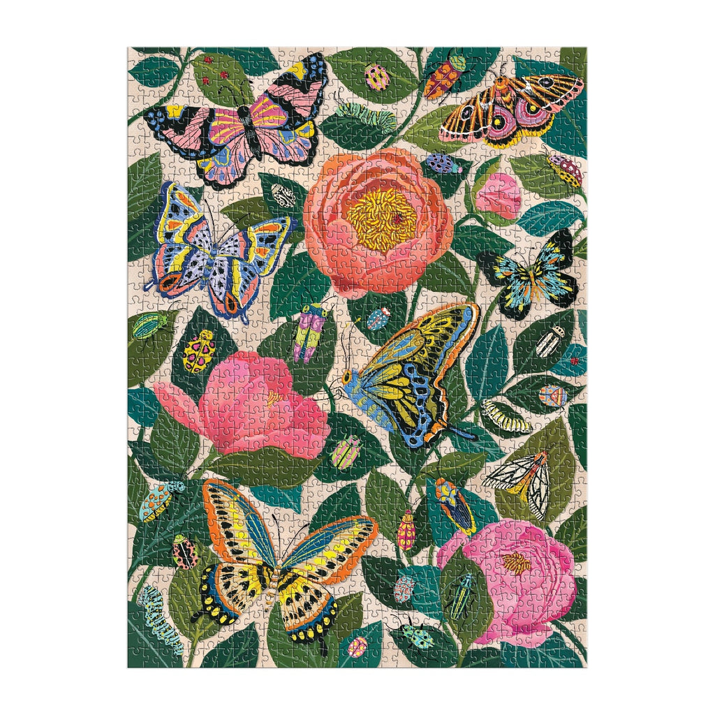 Galison | 1000 Pieces | Between the Blooms Foil Puzzle