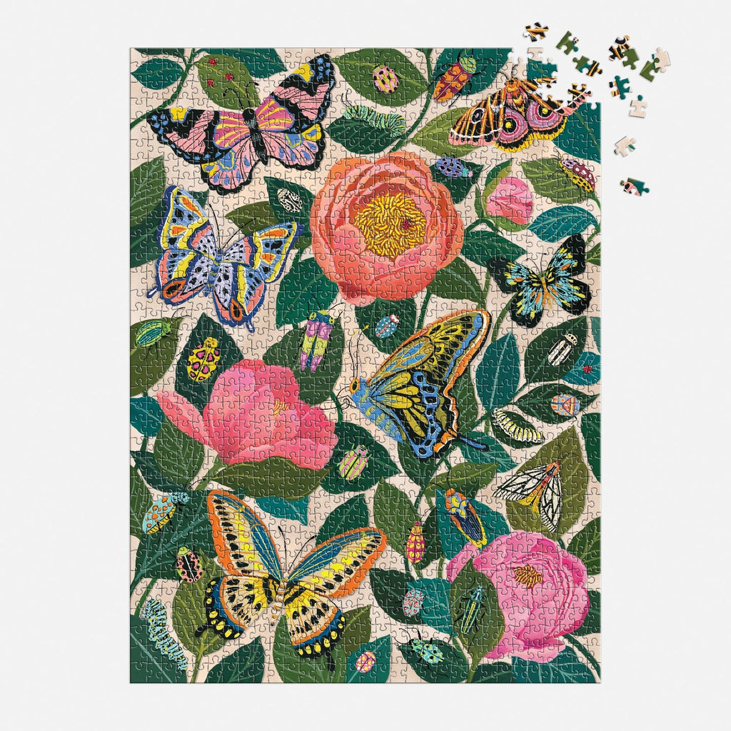 Galison | 1000 Pieces | Between the Blooms Foil Puzzle