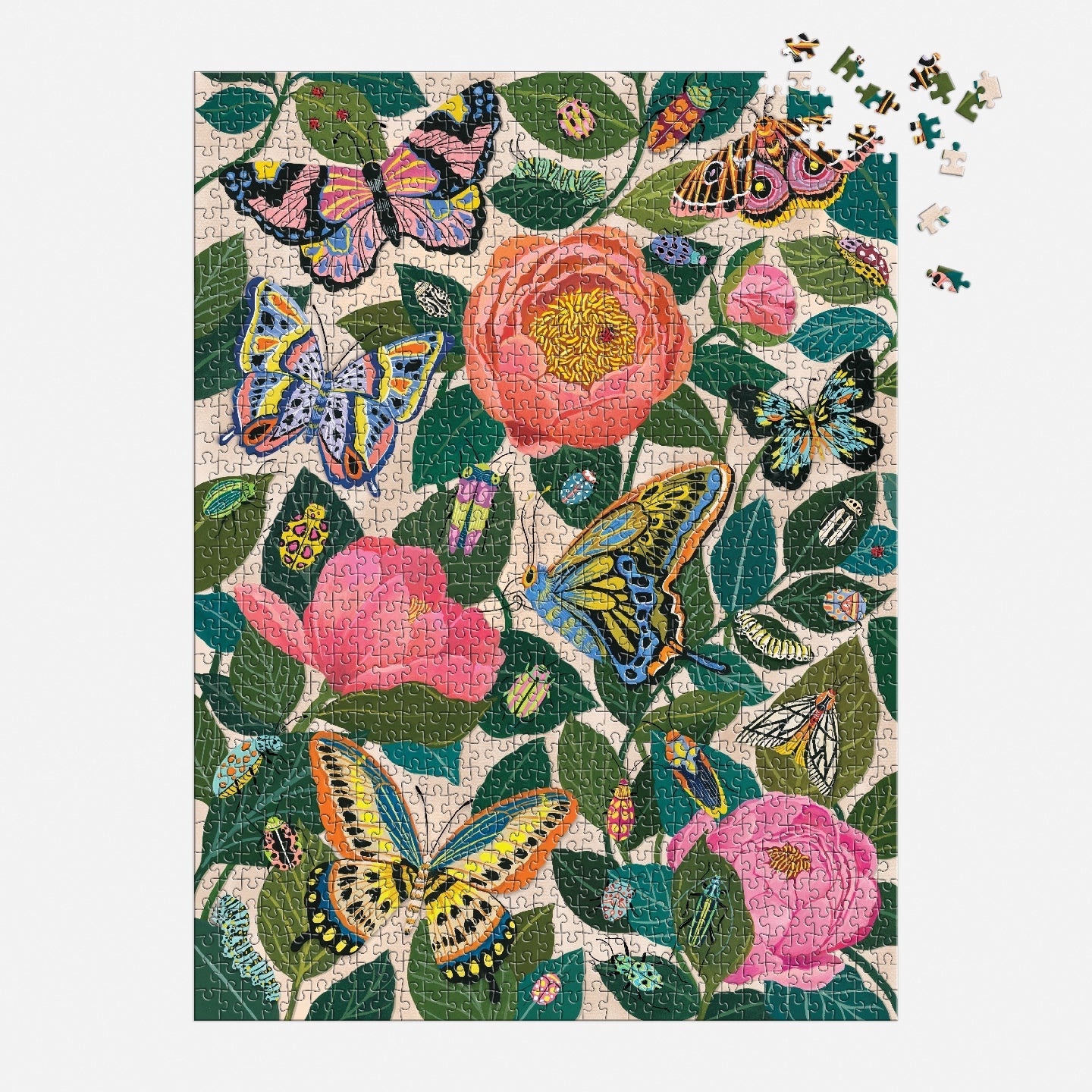 Galison | 1000 Pieces | Between the Blooms Foil Puzzle