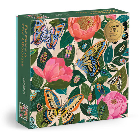 Galison | 1000 Pieces | Between the Blooms Foil Puzzle