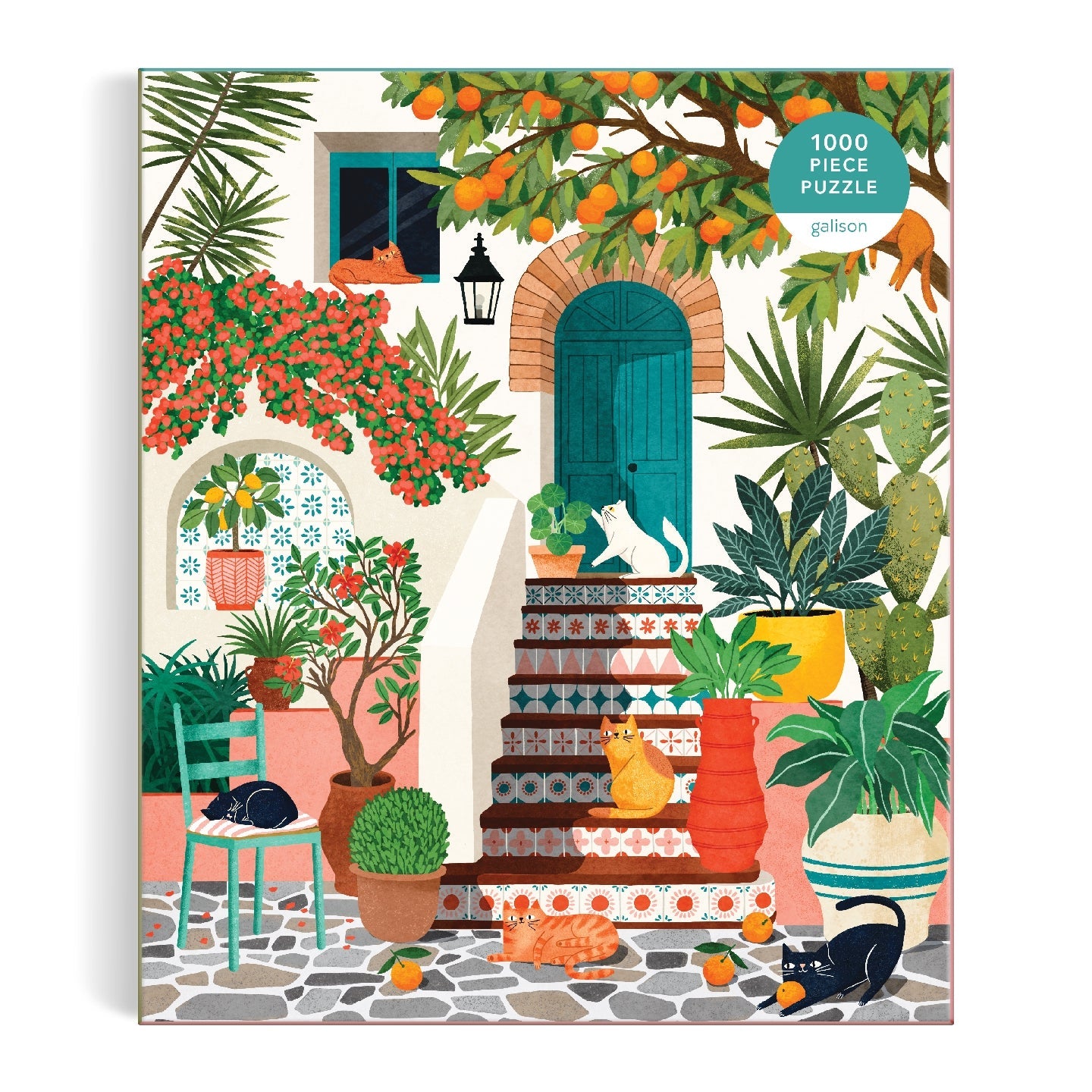Galison | 1000 Pieces | Mediterranean Cats Puzzle