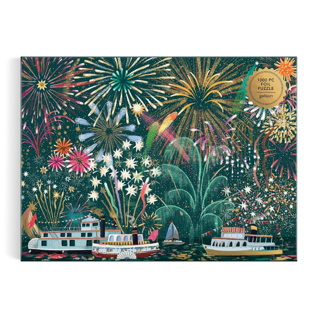Galison | 1000 Pieces | Fireworks Jubilee Foil Puzzle