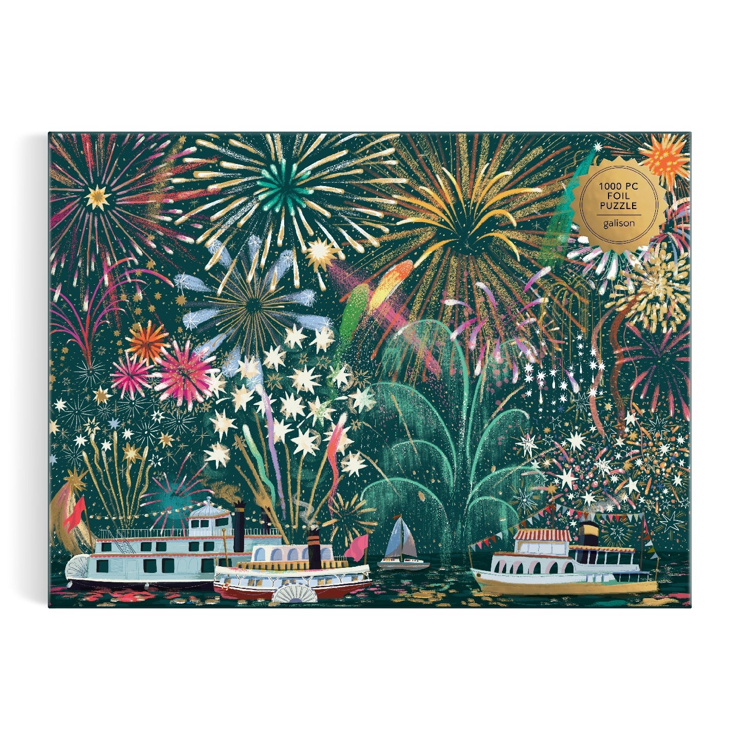 Galison | 1000 Pieces | Fireworks Jubilee Foil Puzzle
