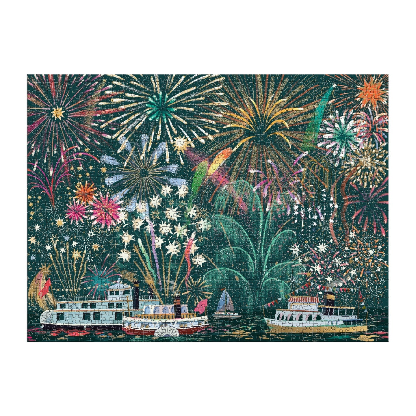 Galison | 1000 Pieces | Fireworks Jubilee Foil Puzzle
