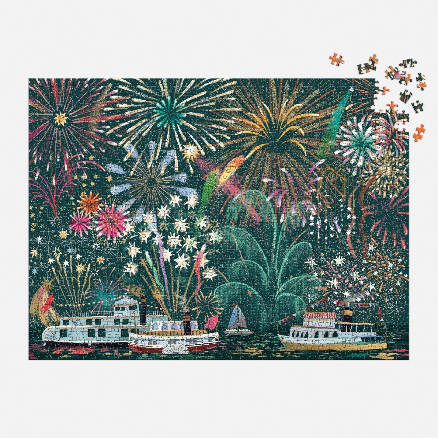 Galison | 1000 Pieces | Fireworks Jubilee Foil Puzzle