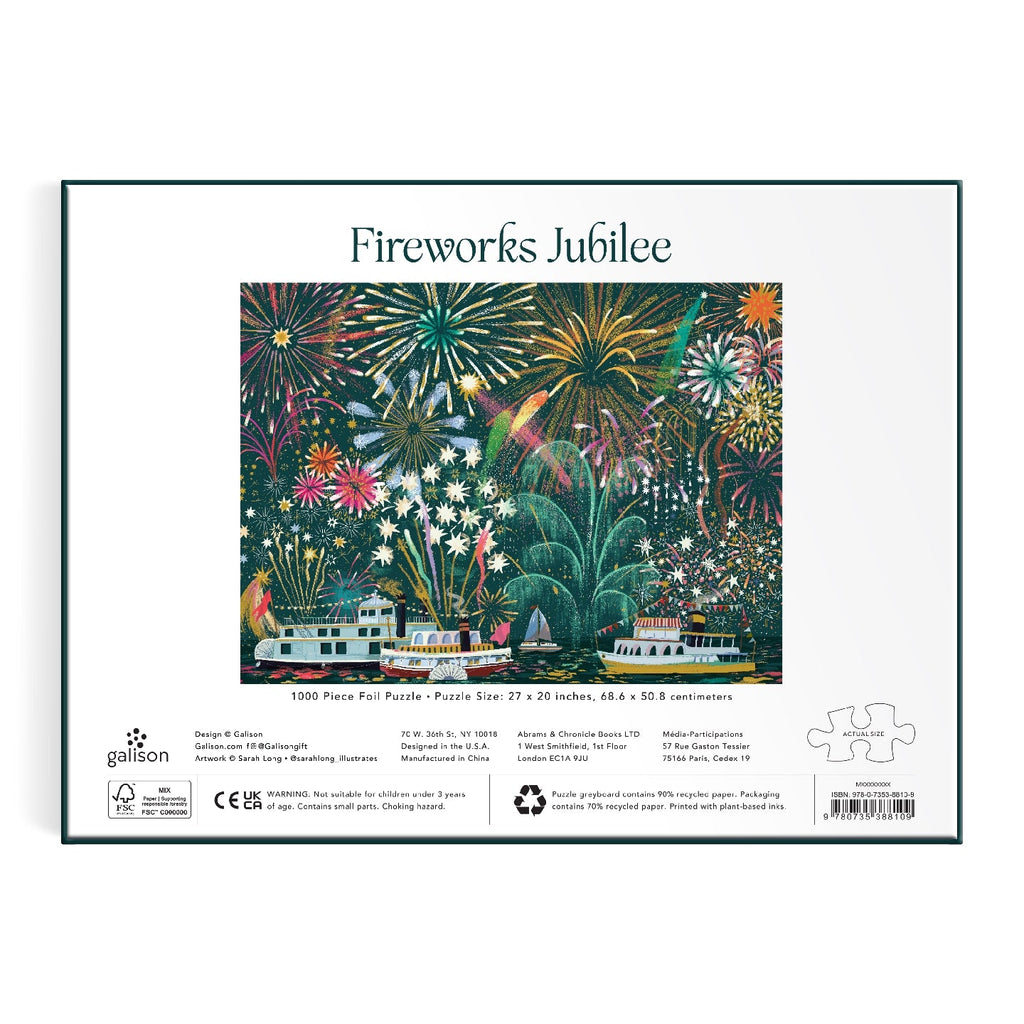 Galison | 1000 Pieces | Fireworks Jubilee Foil Puzzle