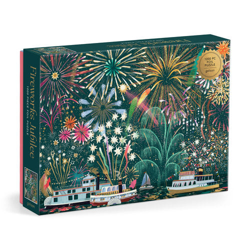Galison | 1000 Pieces | Fireworks Jubilee Foil Puzzle