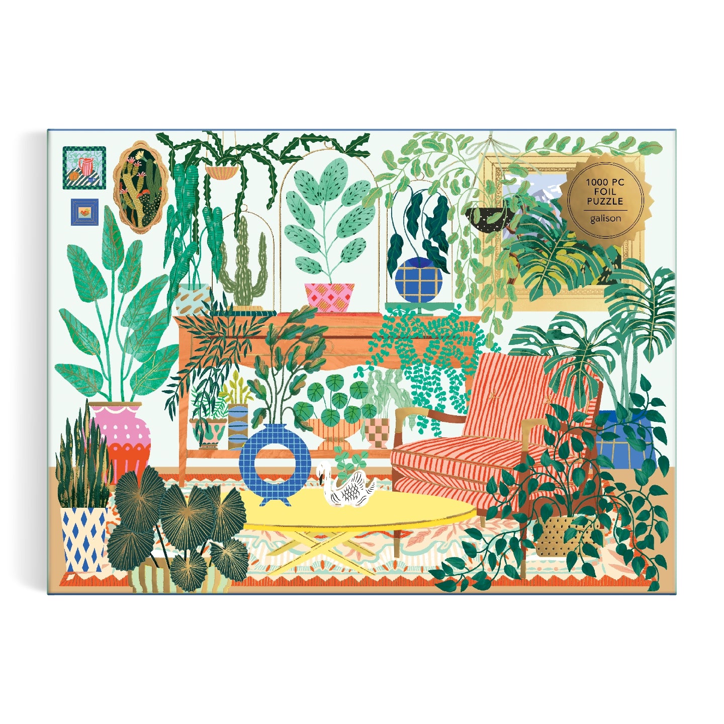 Galison | 1000 Pieces | Houseplant Haven Foil Puzzle