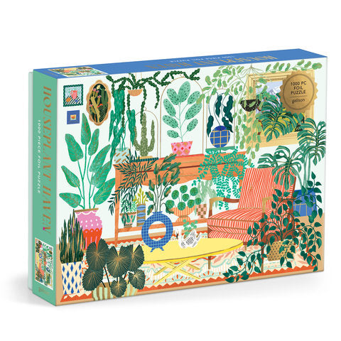 Galison | 1000 Pieces | Houseplant Haven Foil Puzzle