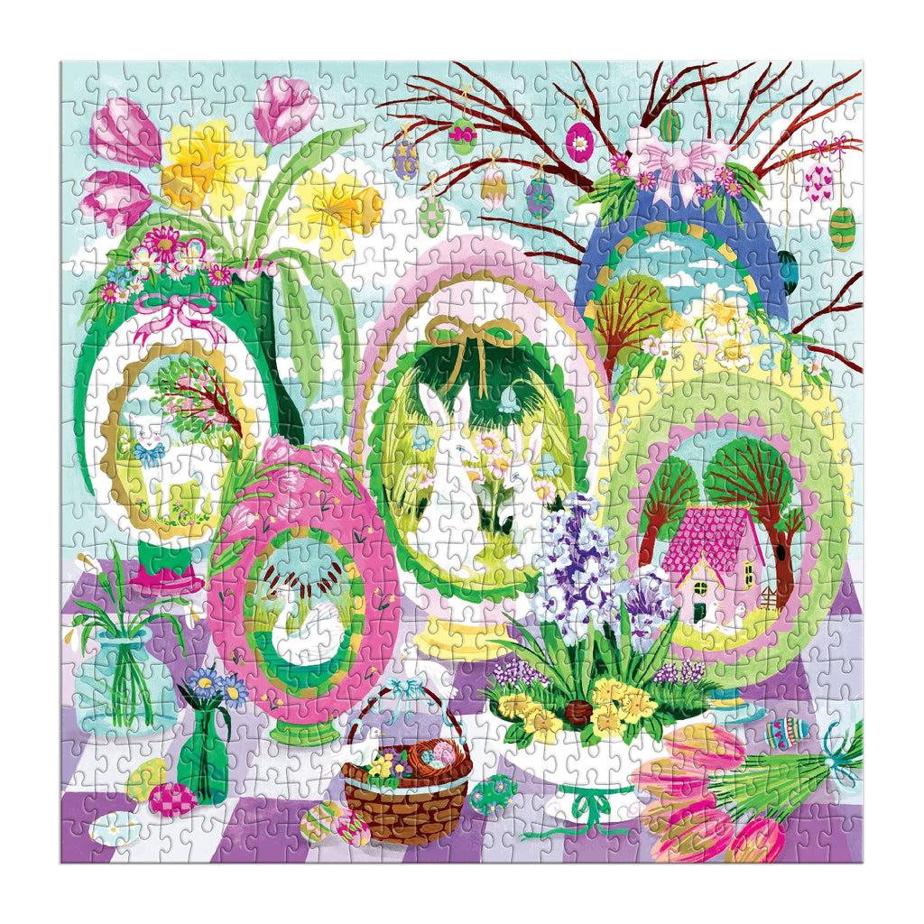 Galison | 500 Pieces | Windows To Spring Foil Puzzle