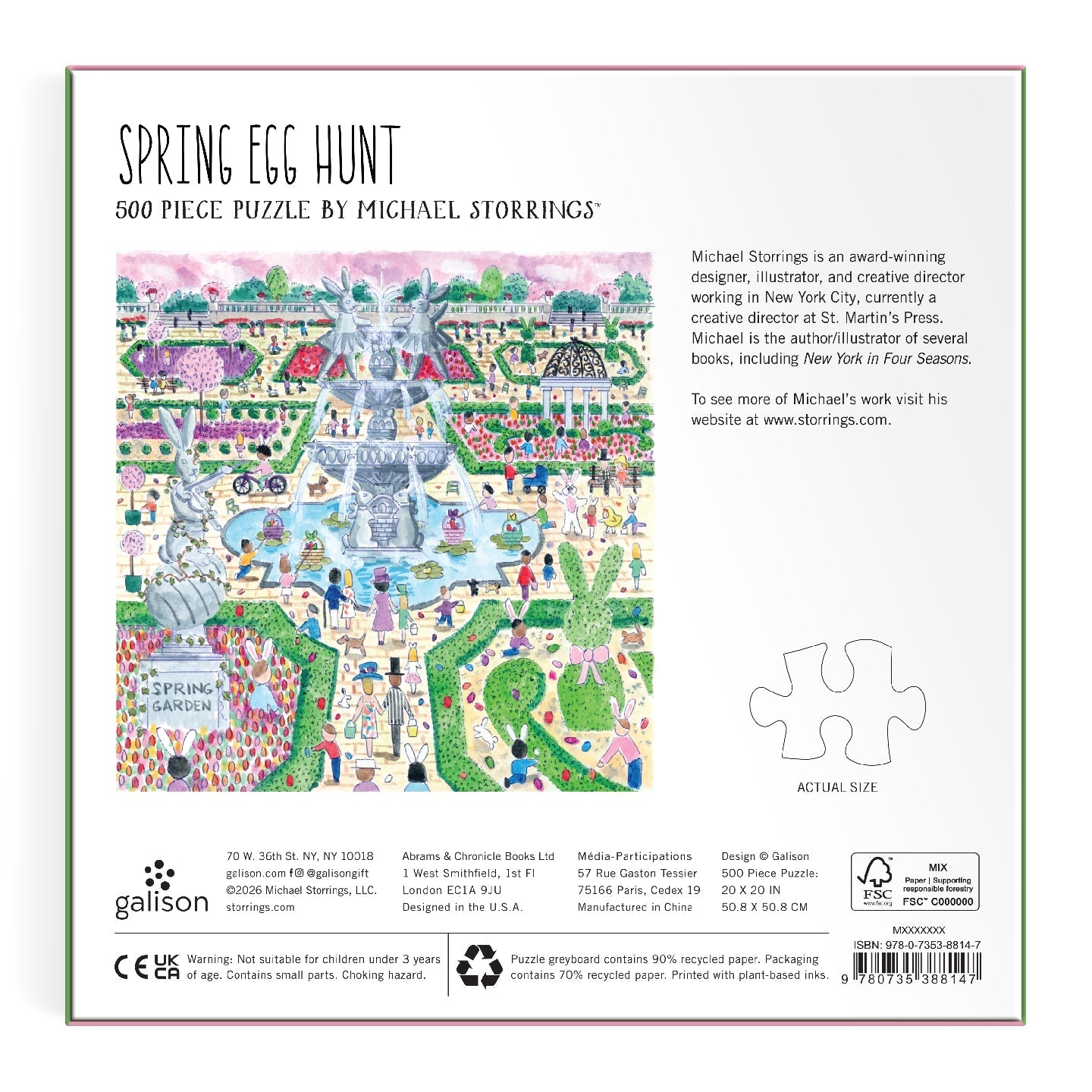 Galison | 500 Pieces | Spring Egg Hunt Puzzle
