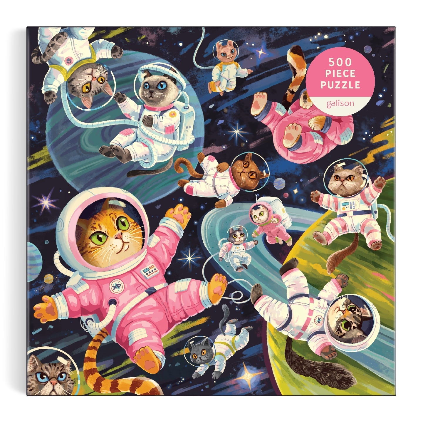 Galison | 500 Pieces | A Space Meowdyssey Puzzle