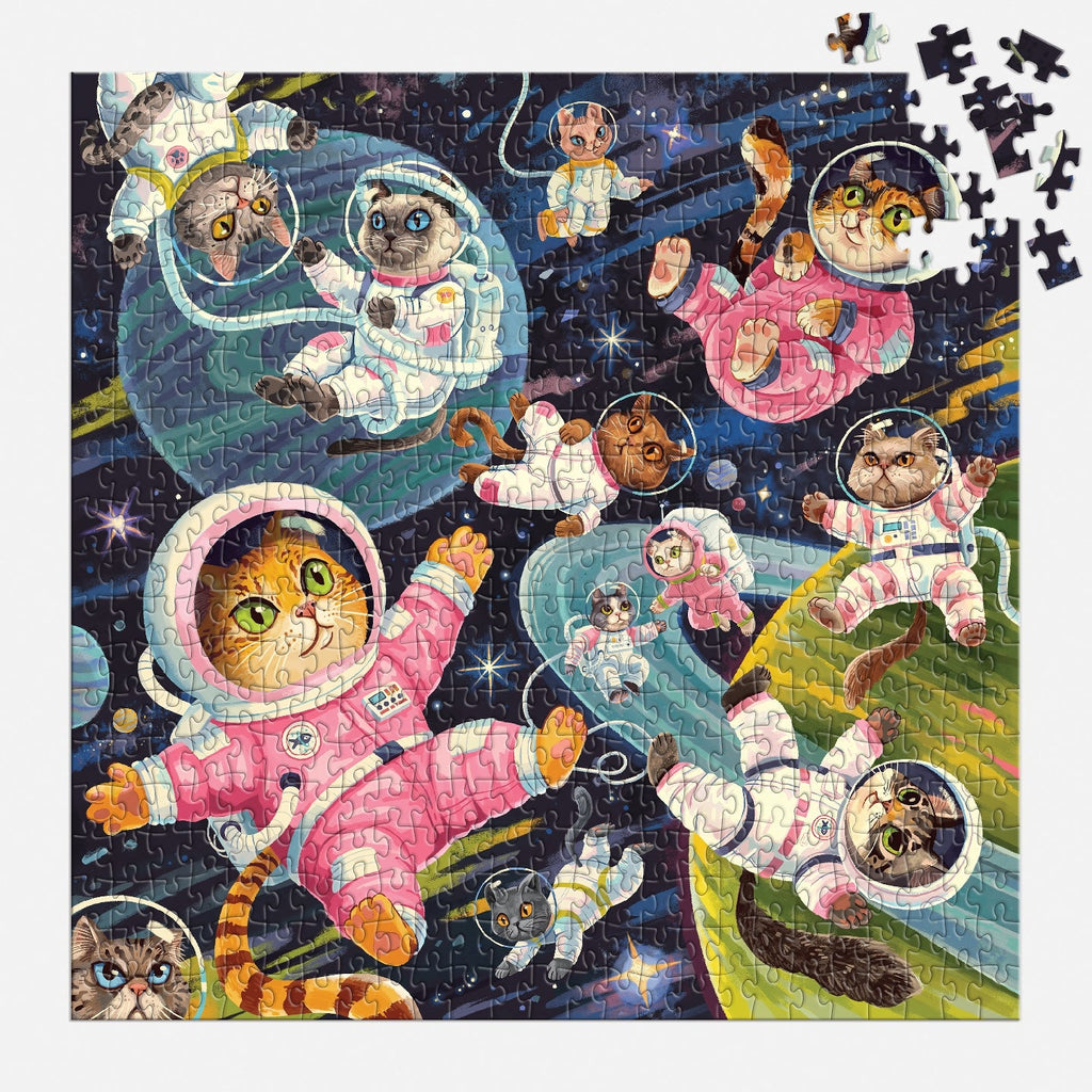 Galison | 500 Pieces | A Space Meowdyssey Puzzle