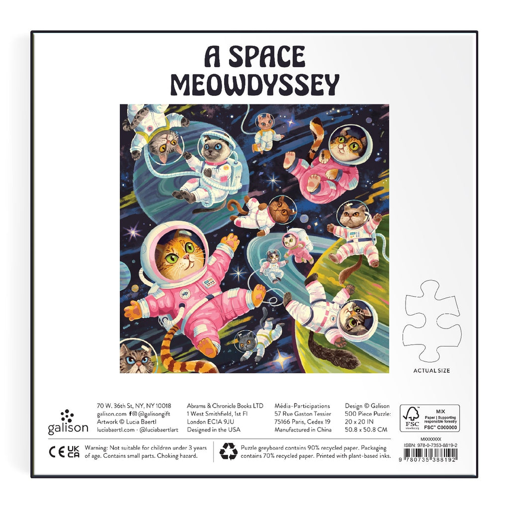 Galison | 500 Pieces | A Space Meowdyssey Puzzle