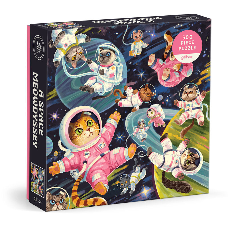 Galison | 500 Pieces | A Space Meowdyssey Puzzle