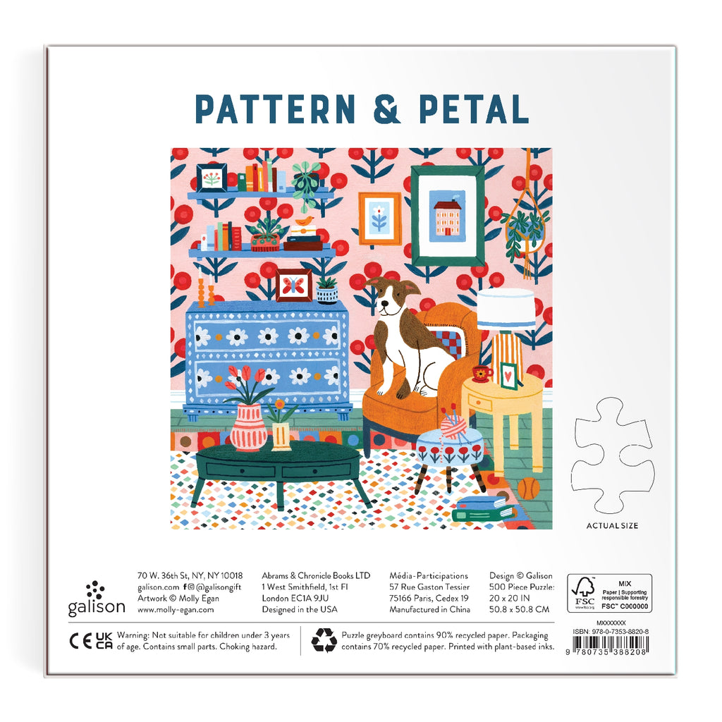 Galison | 500 Pieces | Pattern & Petal Puzzle