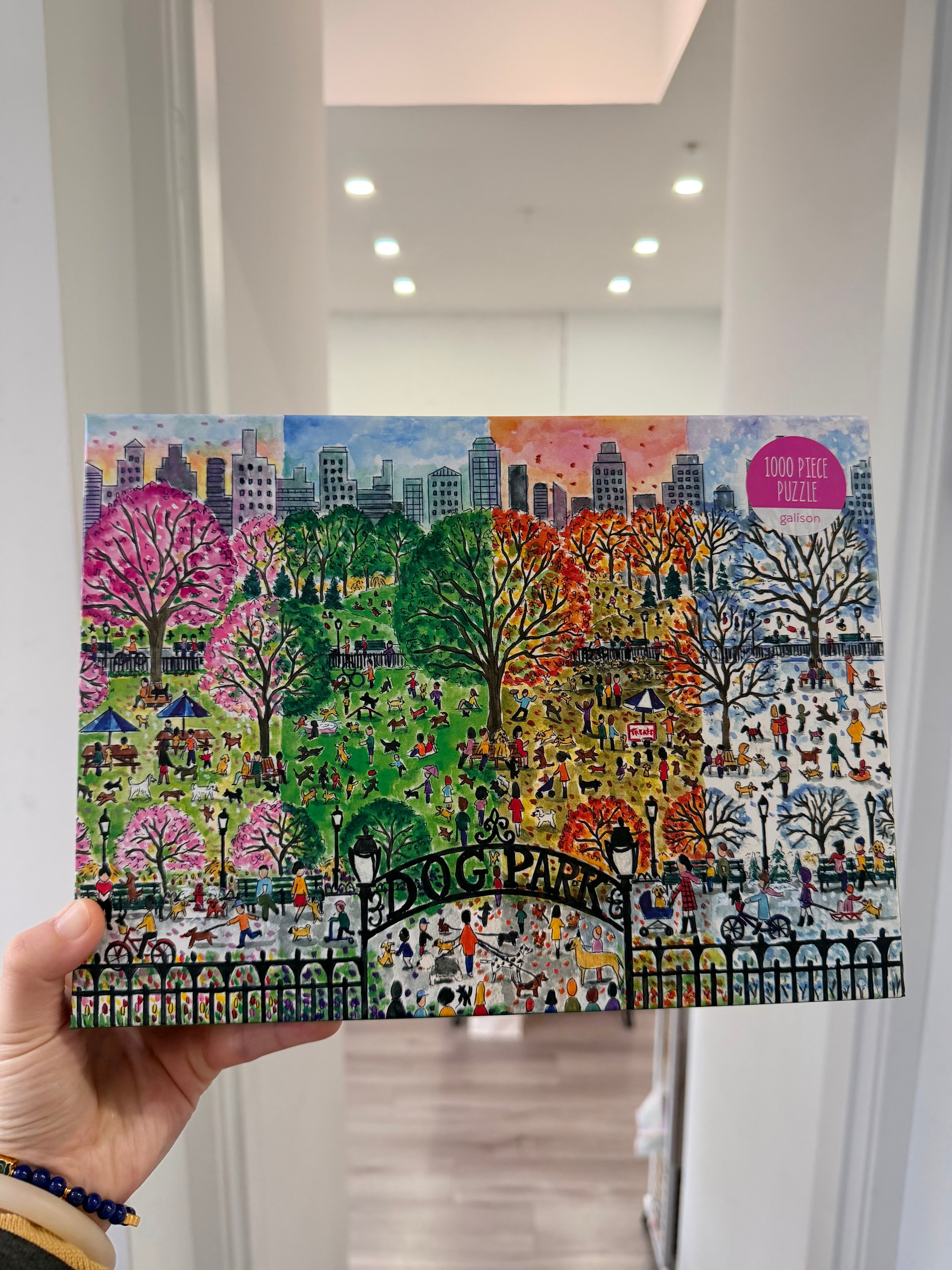 Galison | 1000 Pieces | Dog Park in Four SeasonsPuzzle