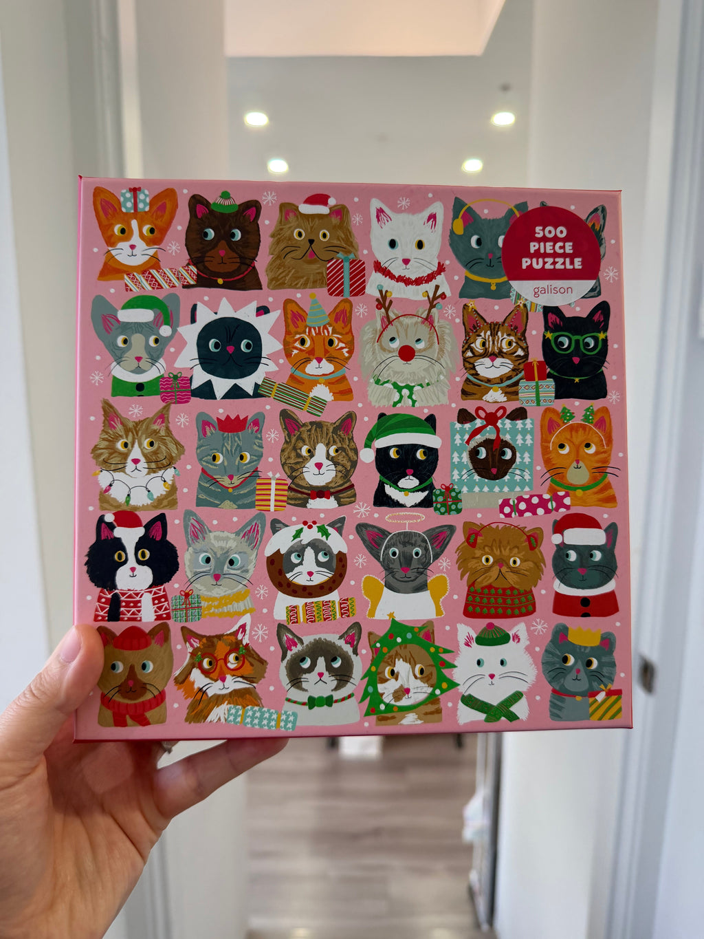 Galison | 500 Pieces |  Festive Fur Balls Puzzle