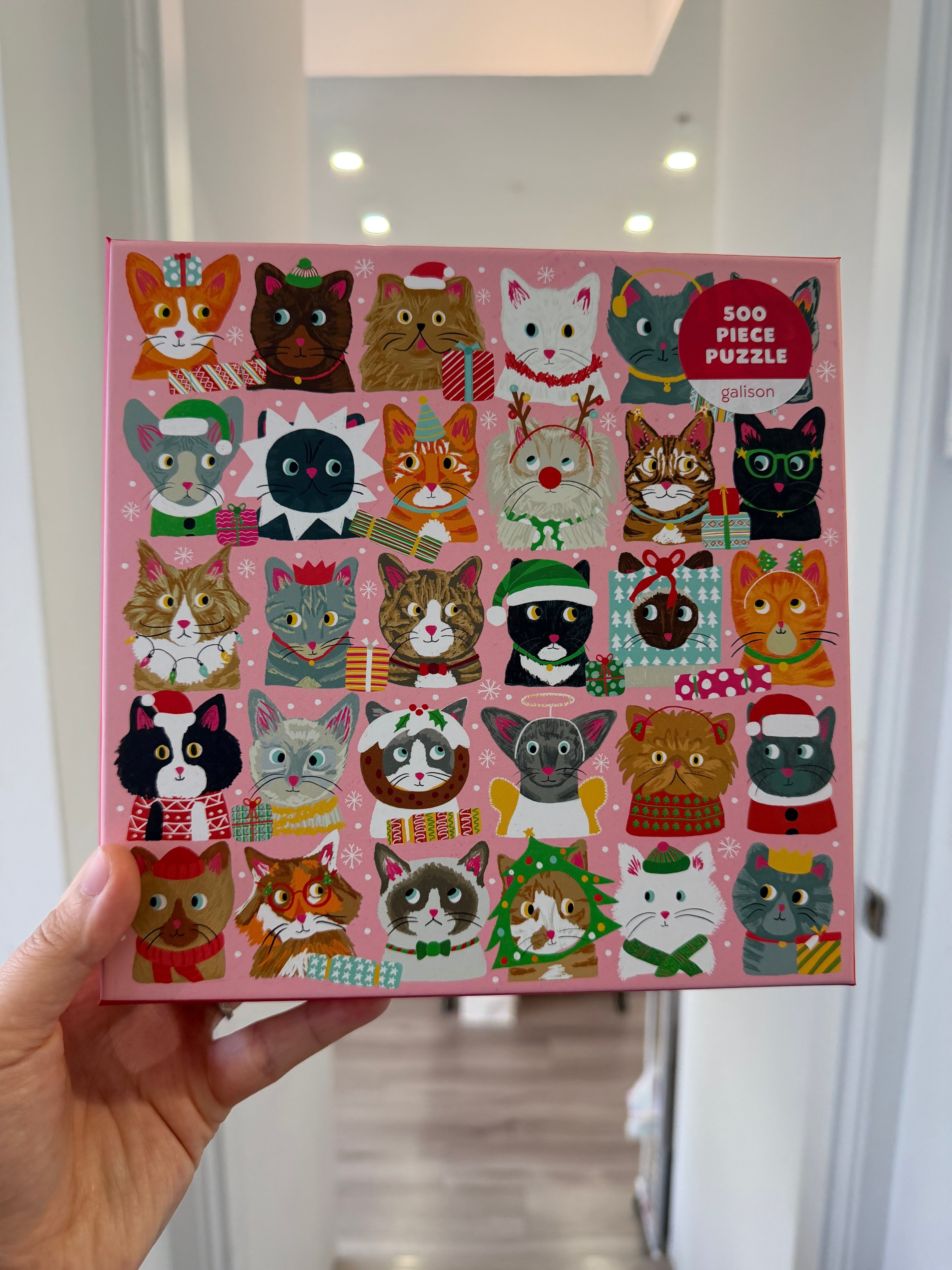 Galison | 500 Pieces |  Festive Fur Balls Puzzle