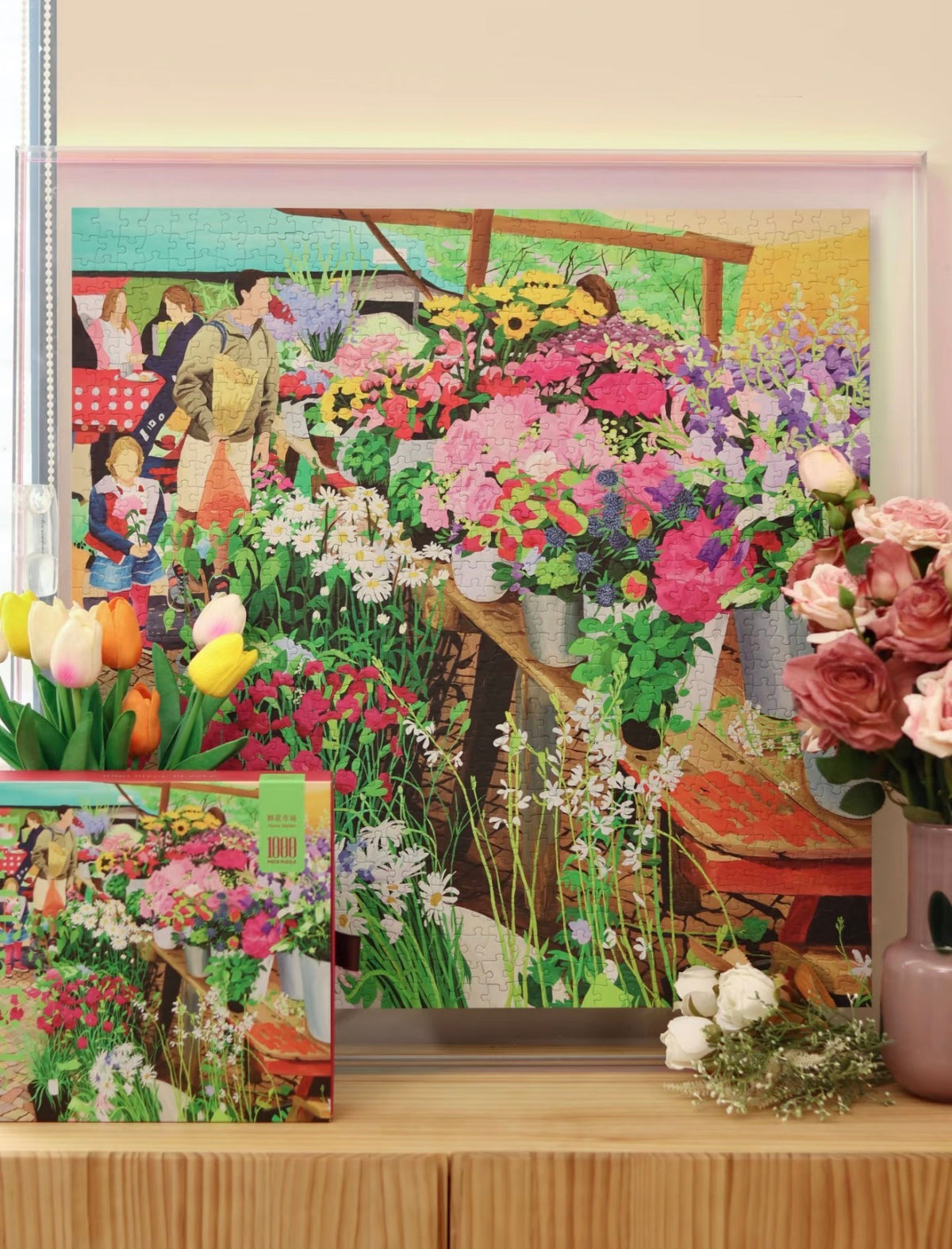 PuffinKids | 1000 Pieces | Flower Market 鲜花市场