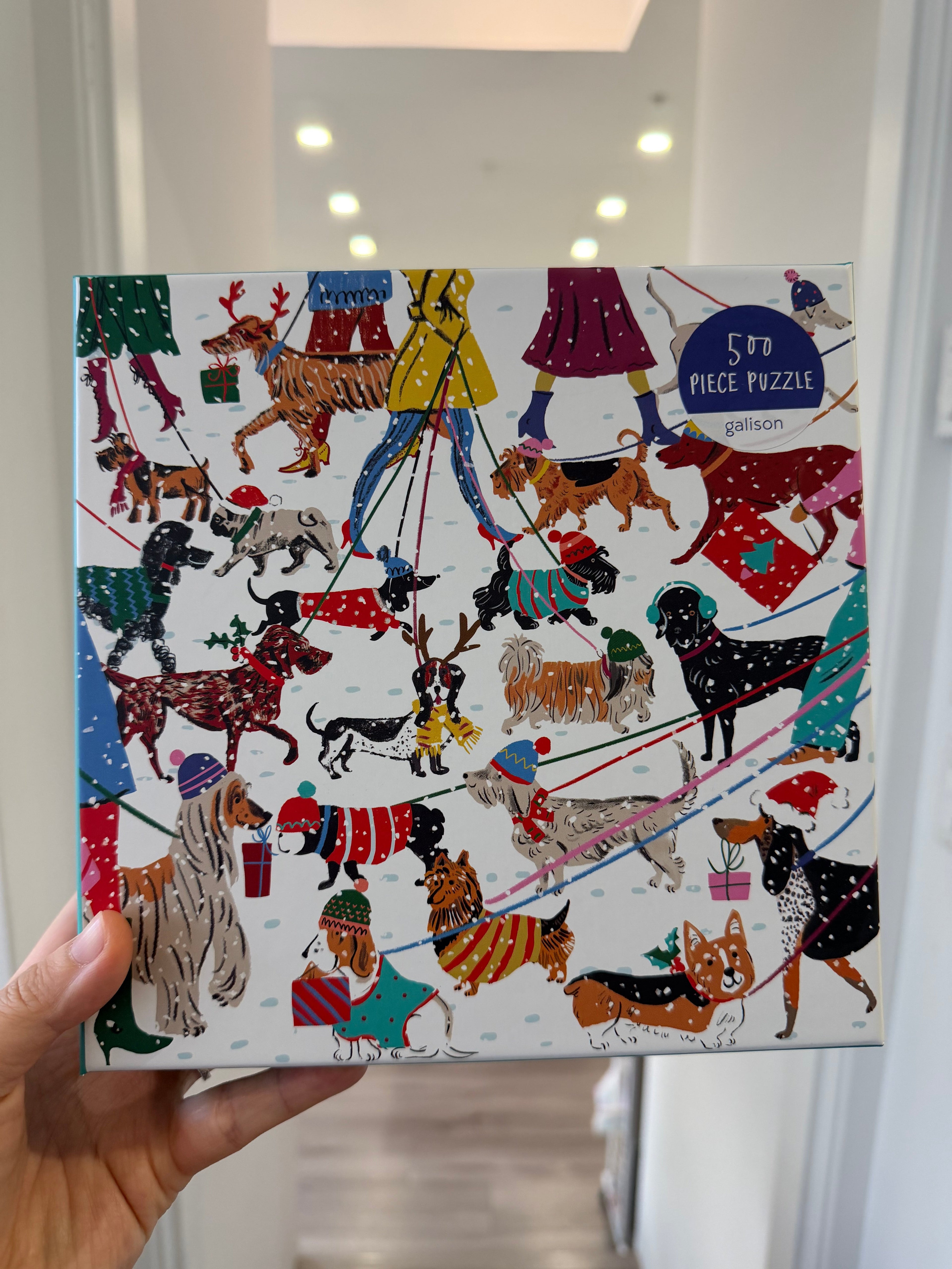 Galison | 500 Pieces |  Winter Dogs Puzzle