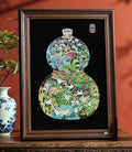 TOI | 198 Pieces | Gourd Fu Lu Mother-of-Pearl Puzzle with Frame 福禄安康镭射款带框