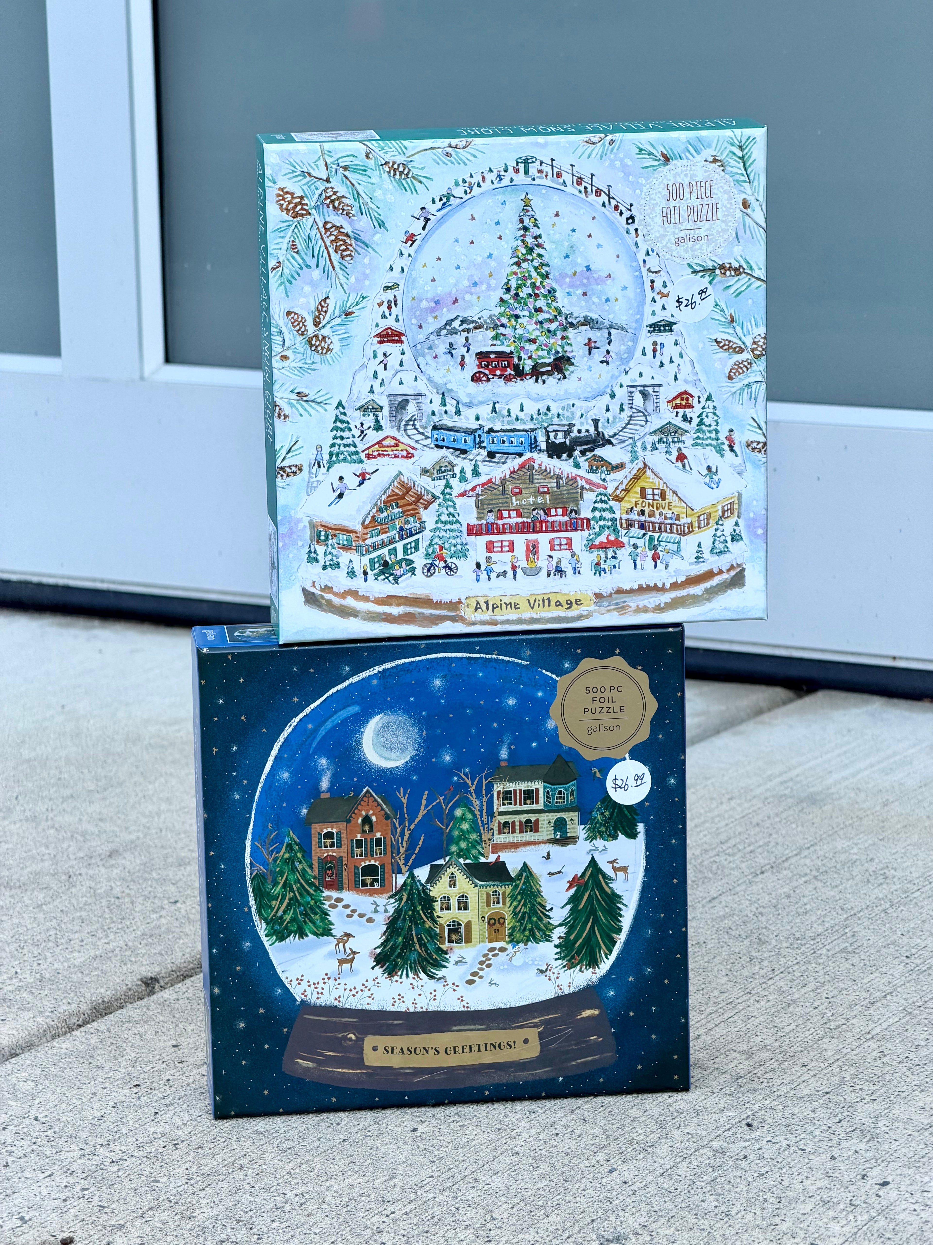 Galison Snow Globe Puzzle Duo - 500 Pieces * 2