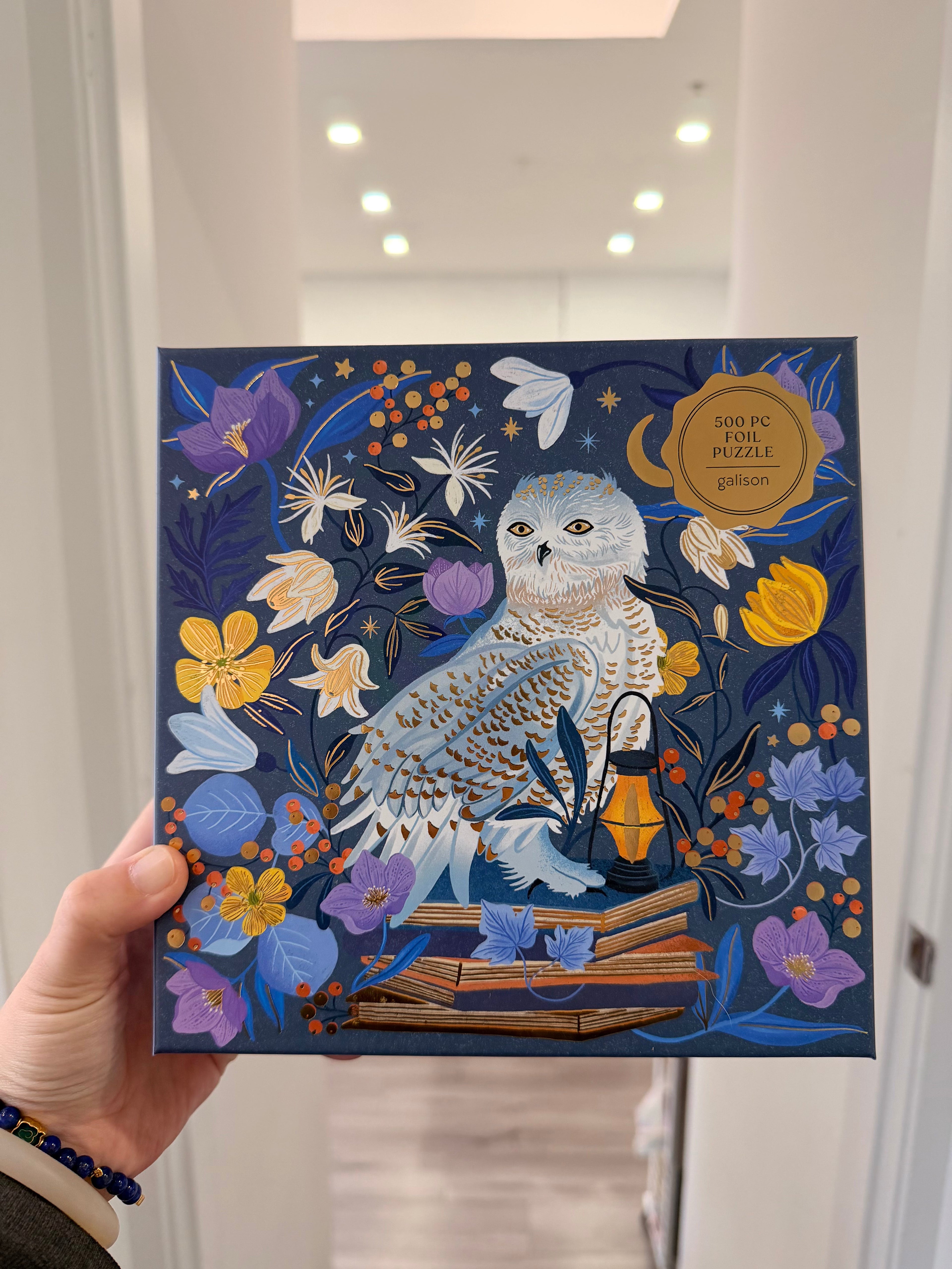 Galison | 500 Pieces | Celestial Owl Foil Puzzle