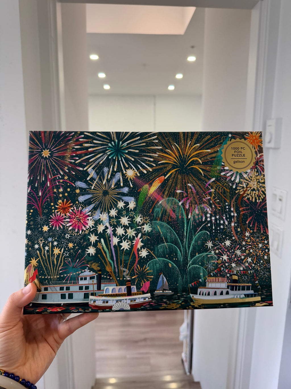 Galison | 1000 Pieces | Fireworks Jubilee Foil Puzzle